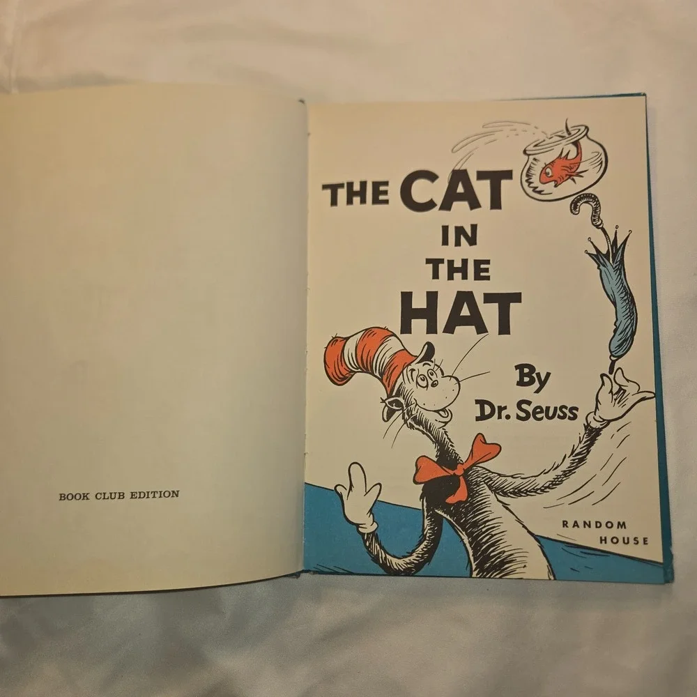 Dr. Seuss Beginner Book Lot of 4 Hardcover 1957 1965 Cat in the Hat Little Black